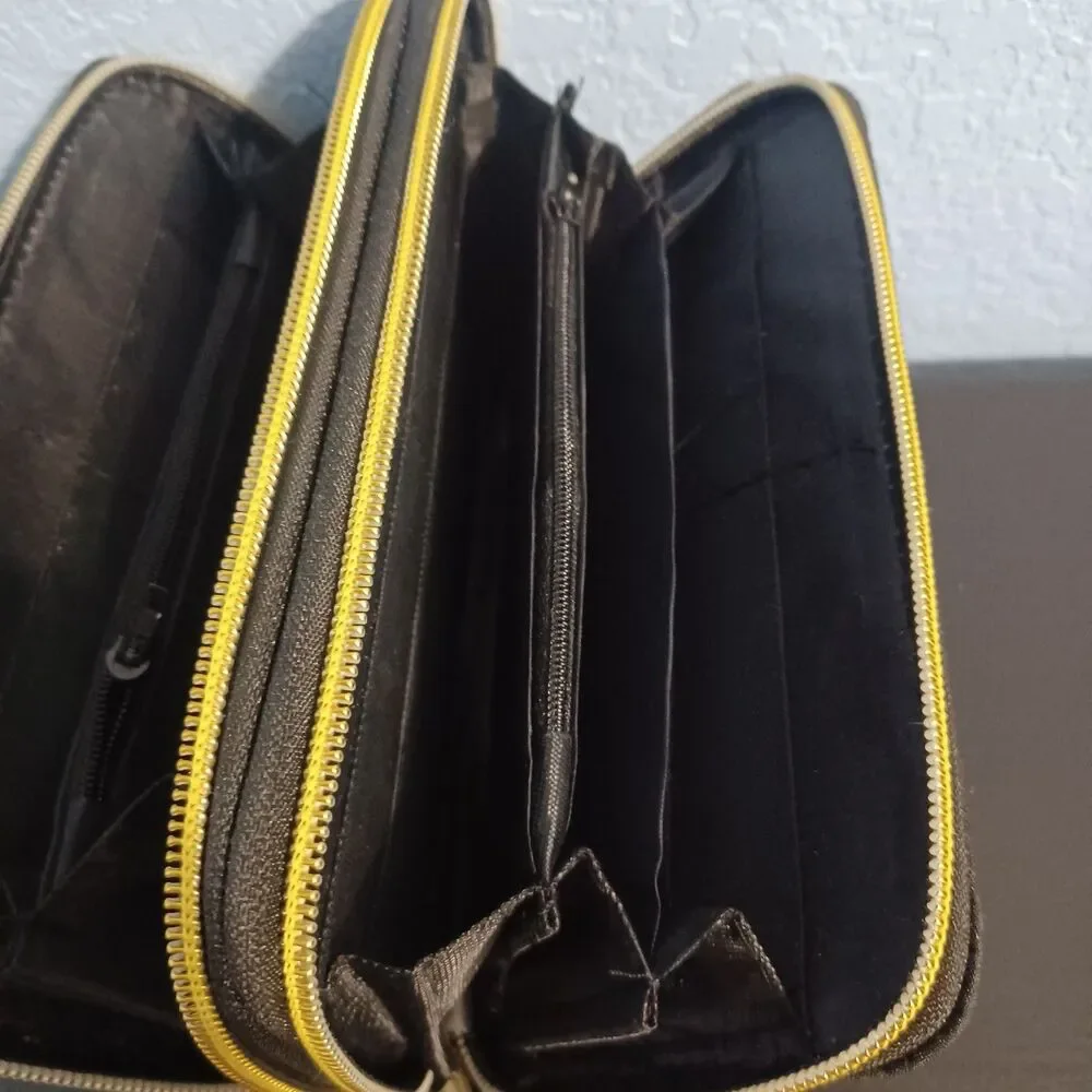 Embroidered, Double-Zip Wallet - Picture 8 of 9
